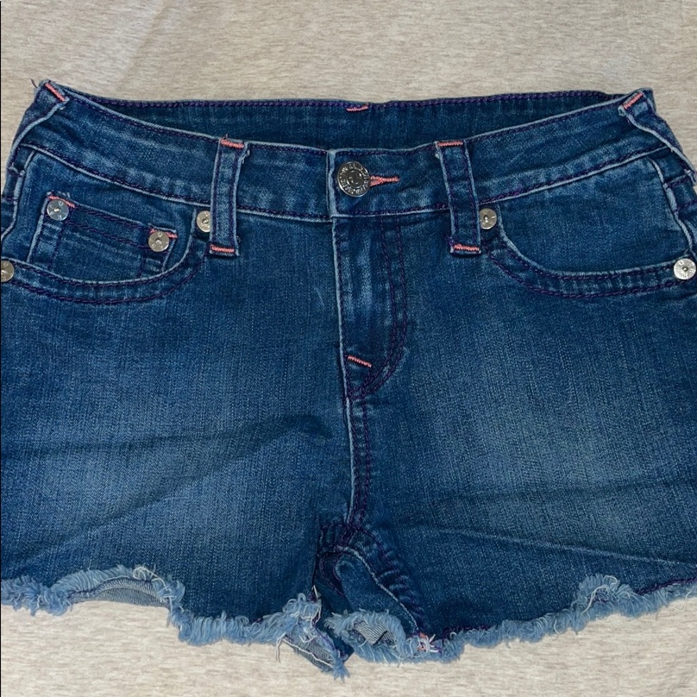 True religion girls cut off shorts